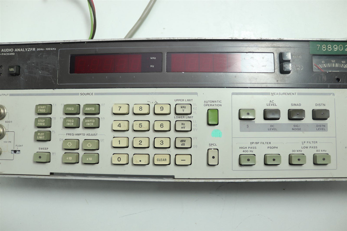 HP Agilent 8903A Audio Analyzer Front Panel Assy