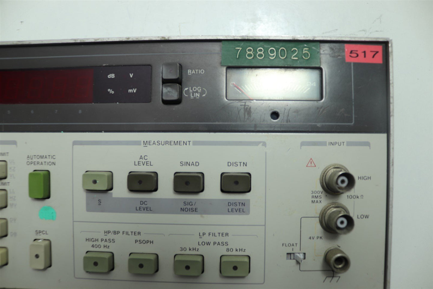 HP Agilent 8903A Audio Analyzer Front Panel Assy