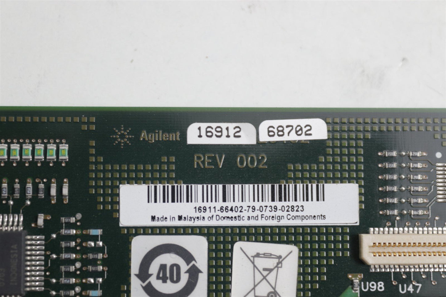 HP Agilent 16800 Series 34-Channel Acquisition Board Assembly 16912-68702
