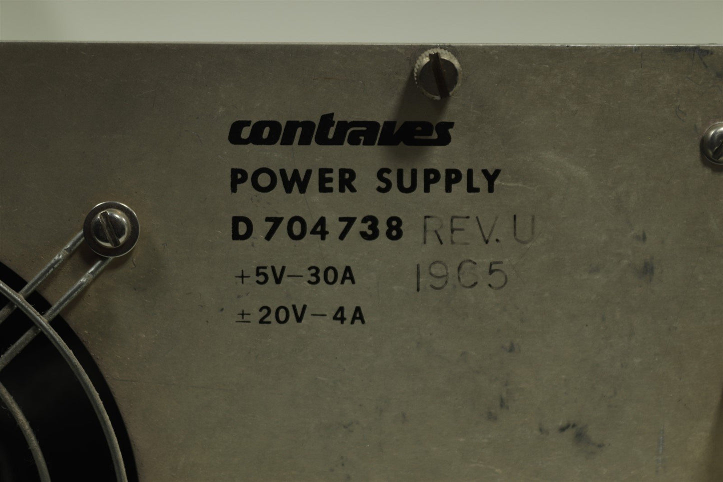 Power Supply P/N D704738 of Contraves Dual Motion Axis Rate Table 57Cd-2/30H