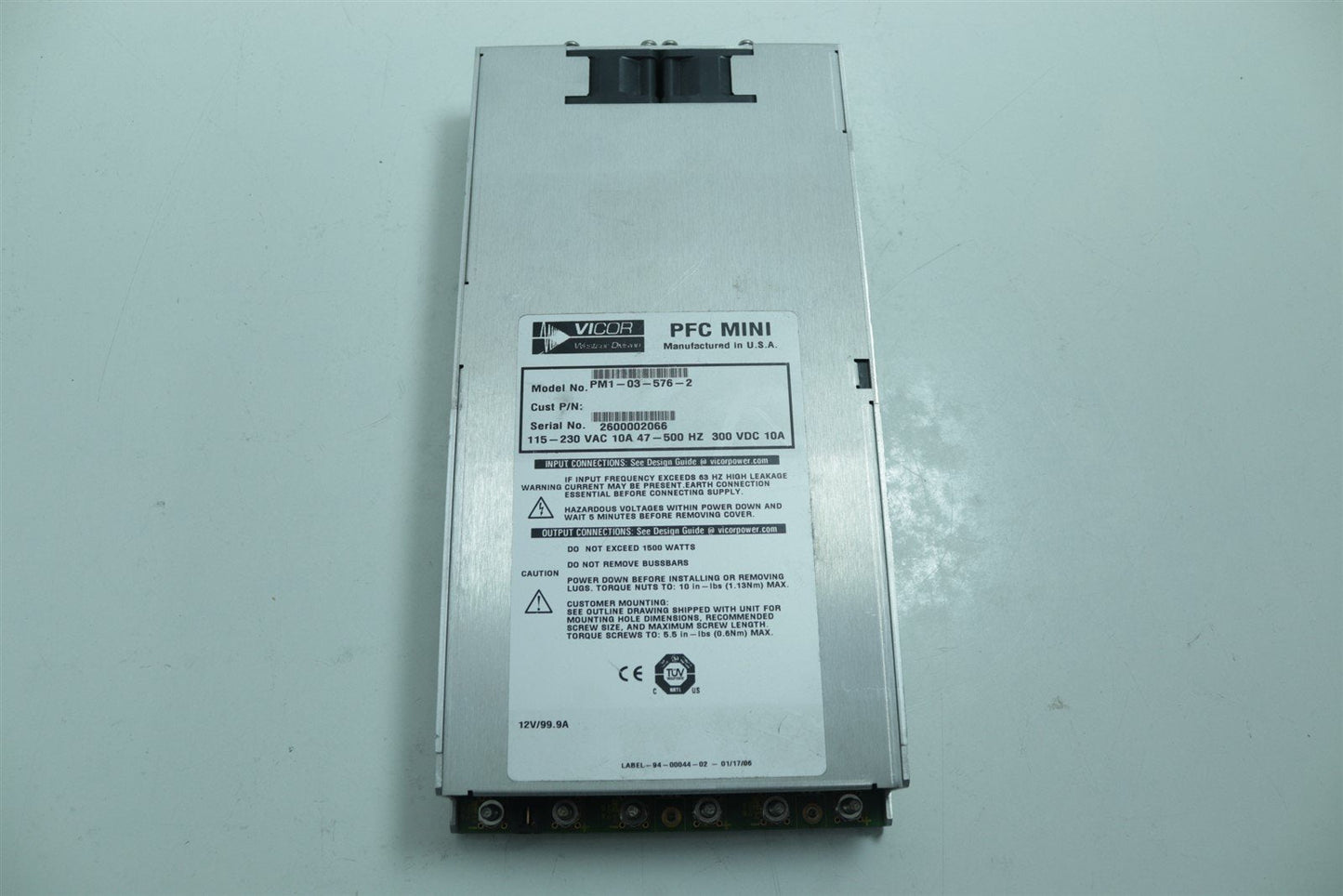 Victor PFC Mini Corrected AC-DC Switcher Power Supply PM1-03-576-2