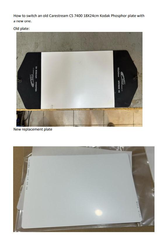 Carestream CR 7400 Kodak Dental Imaging Plate 18X24cm Phosphor plate Replacement