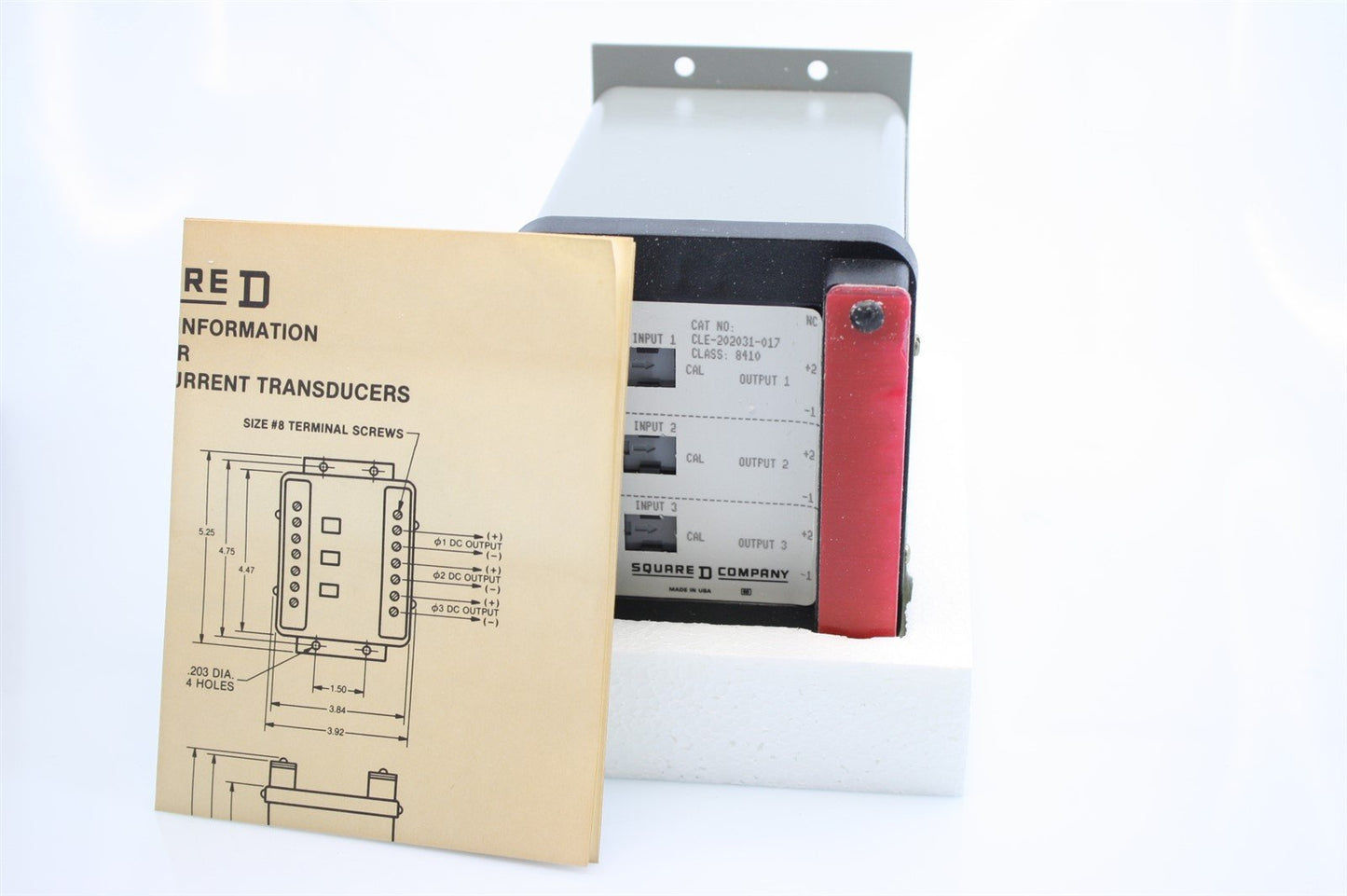 NIB SquareD Triple AC Current Transducer 3PH 150Vac 50HZ 5A 8410 CLE-202031-017