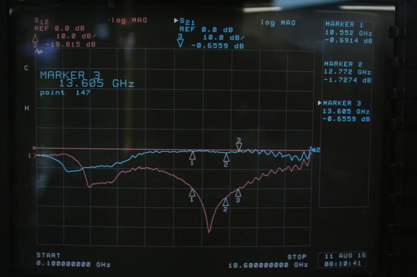 Harris Microwave RF Isolator 10.5-13.5GHz 20dB Isolation 0.8dB loss TESTED