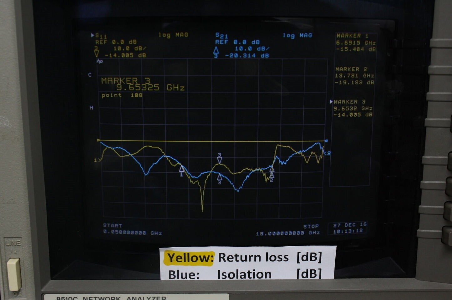 Microwave Associates RF Isolator 6.6-13.7GHz Isolation -1.5dB loss +18dB Tested