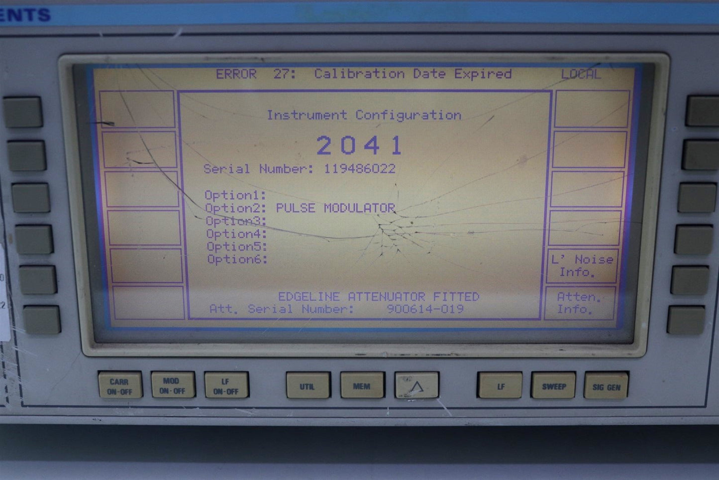 Marconi Instruments 2041 Low Noise Signal Generator 250KHz 2.7GHz Tested