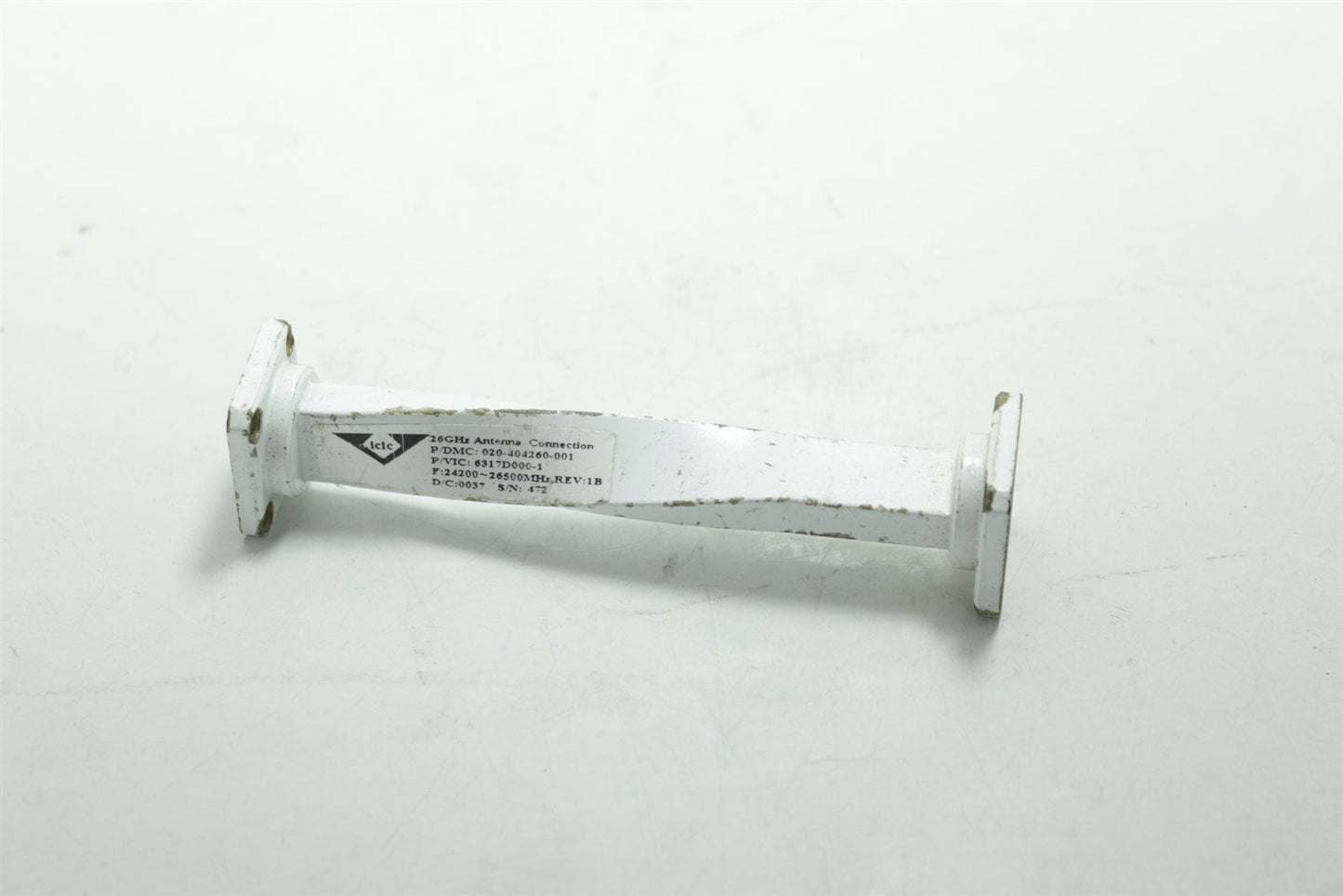 Icic WR-42 Waveguide 3.6 Inch Section, 90 Degree Twist 26GHz
