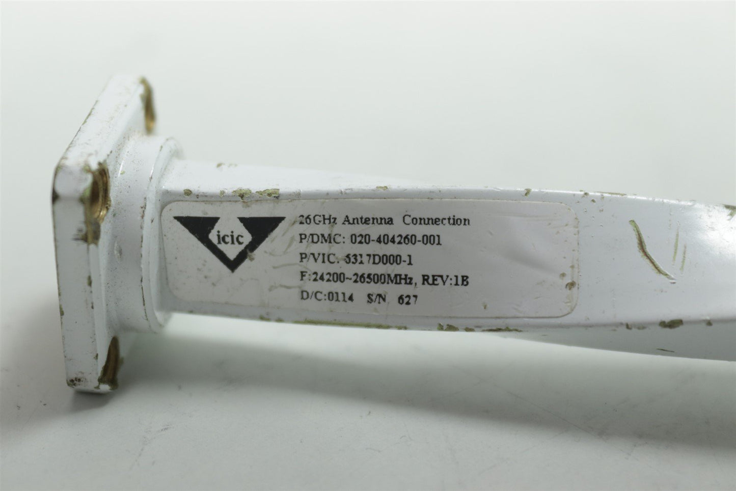 Icic WR-42 Waveguide 3.6 Inch Section, 90 Degree Twist 26GHz Broken Corner