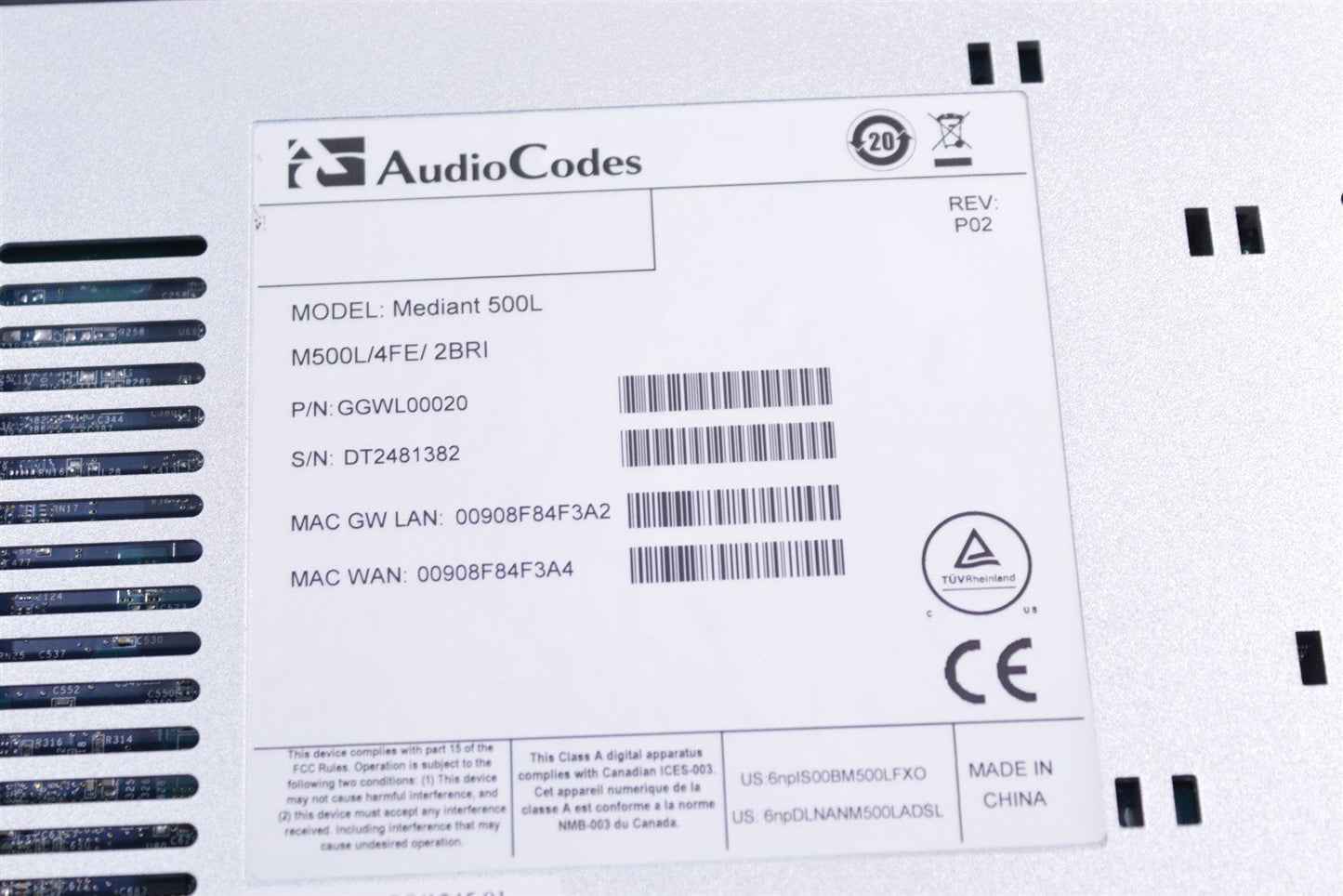 AudioCodes Mediant 500L M500L All-in-one Router VoIP GGWL00020
