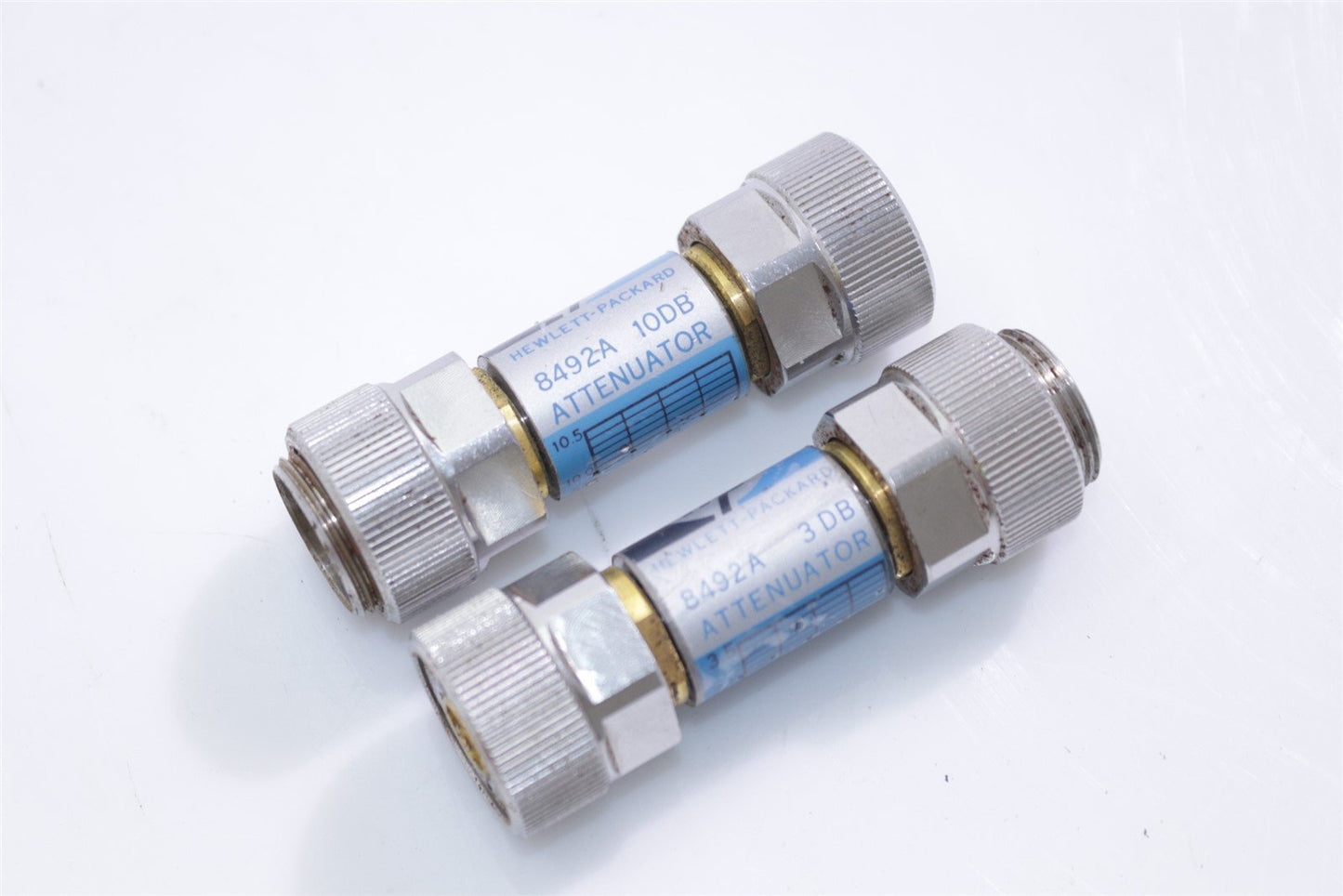 HP Agilent 8492A RF Microwave 3dB Attenuator + 10dB Attenuator APC 7mm DC-18GHz