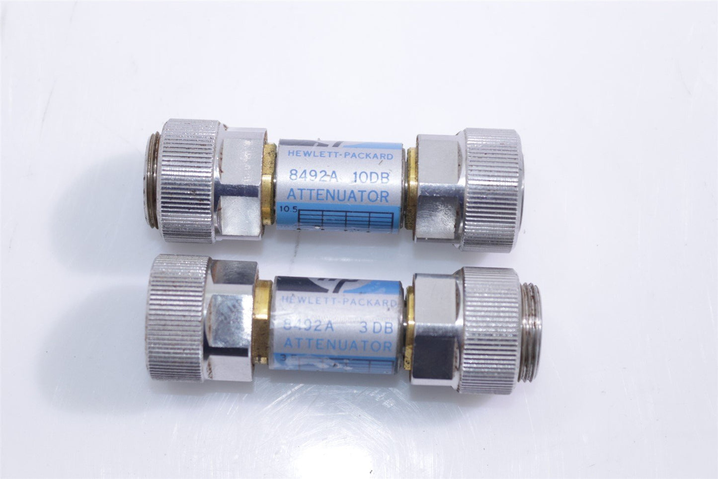 HP Agilent 8492A RF Microwave 3dB Attenuator + 10dB Attenuator APC 7mm DC-18GHz