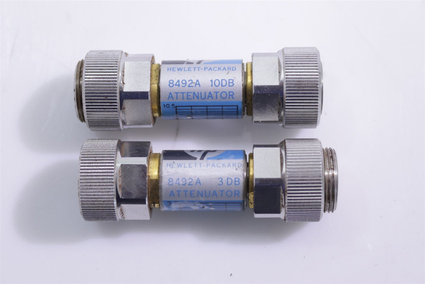 HP Agilent 8492A RF Microwave 3dB Attenuator + 10dB Attenuator APC 7mm DC-18GHz