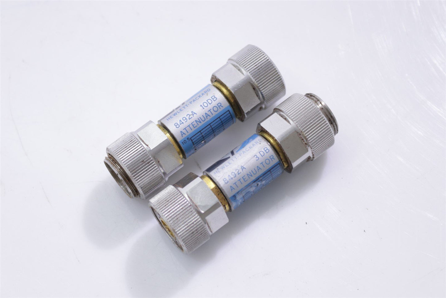 HP Agilent 8492A RF Microwave 3dB Attenuator + 10dB Attenuator APC 7mm DC-18GHz