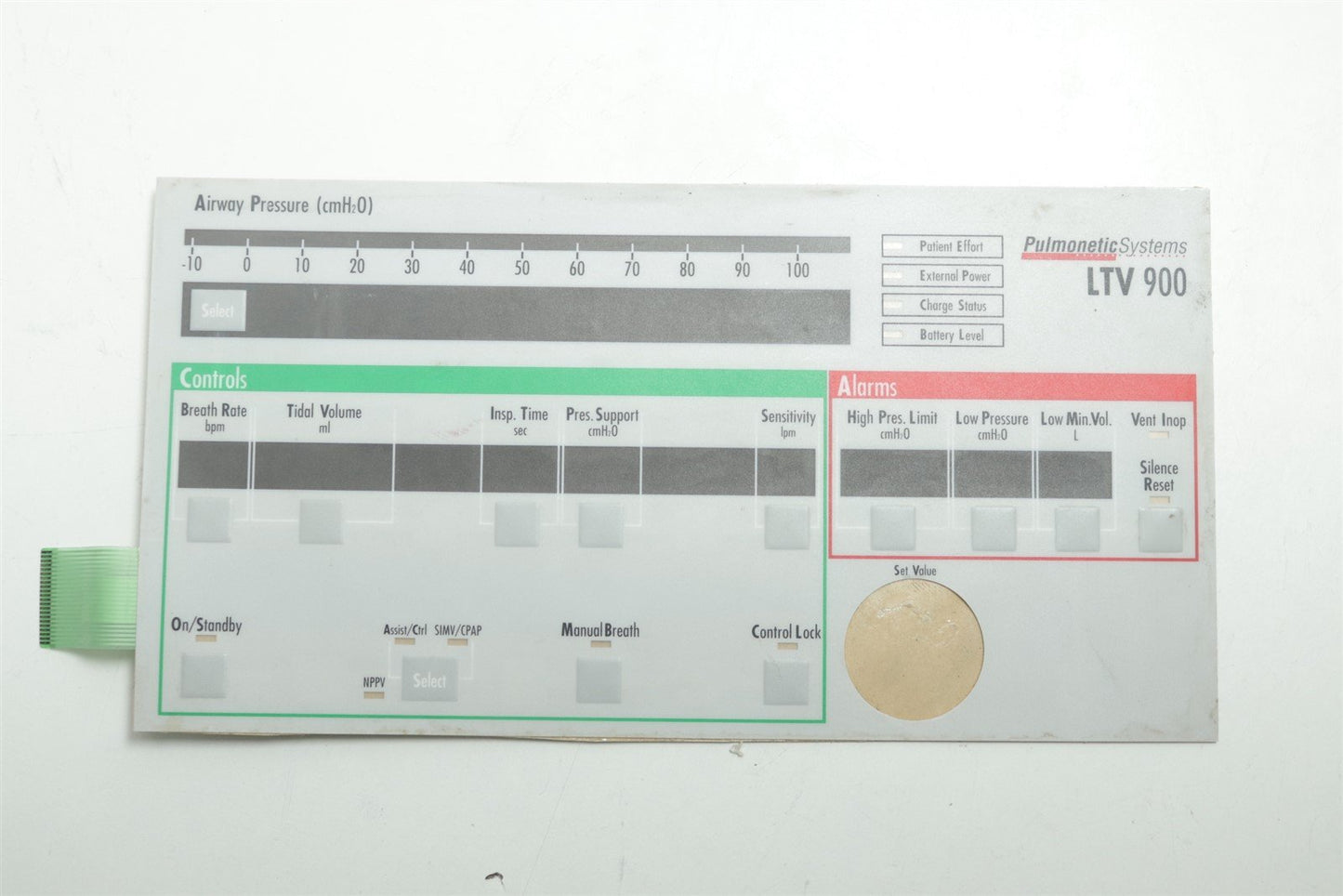 Pulmonetic Systems Air Pressure Ventilator LTV 900 Display Front Panel