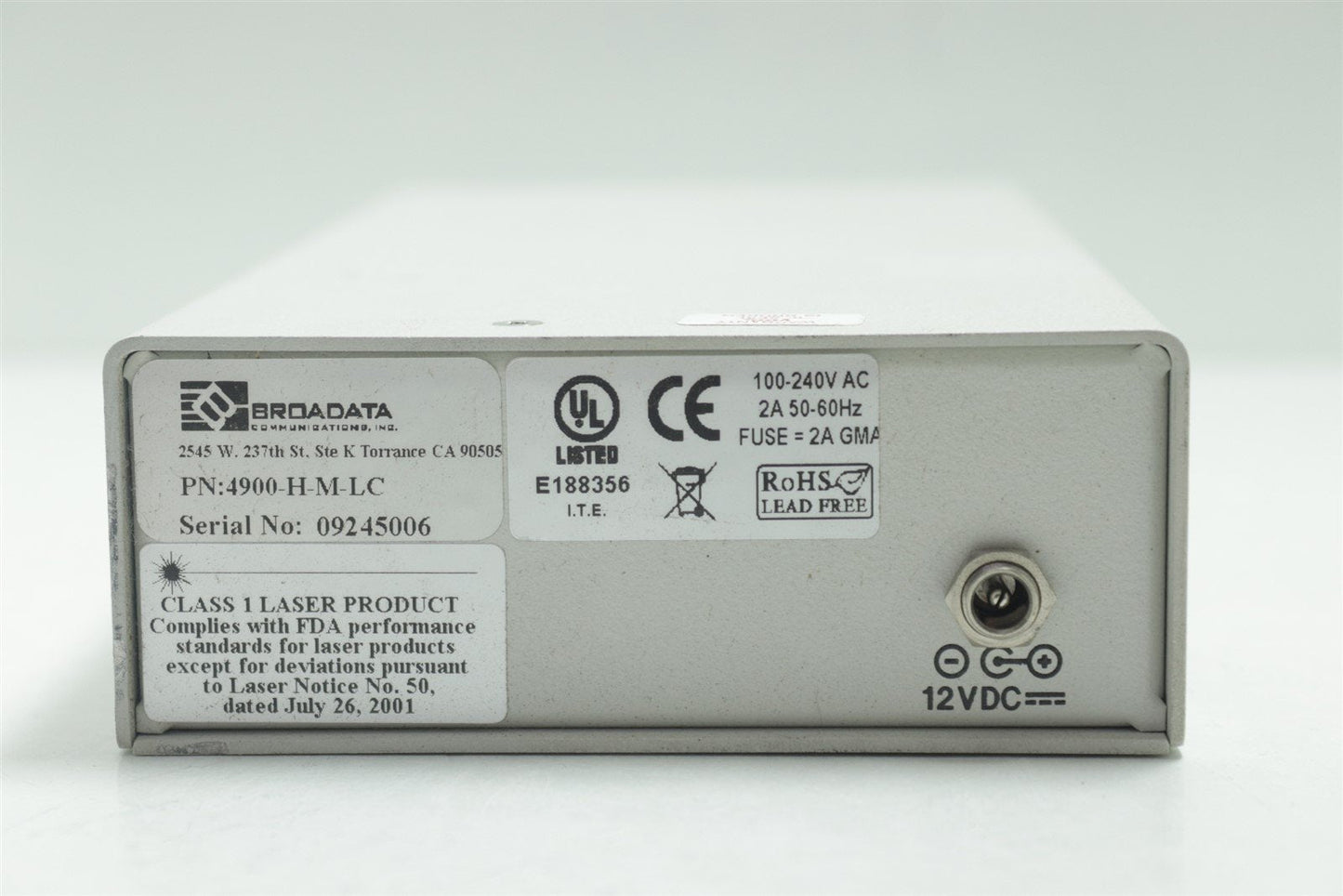 Broadata 4900 Series Fiber Optics 4900-H-M-LC