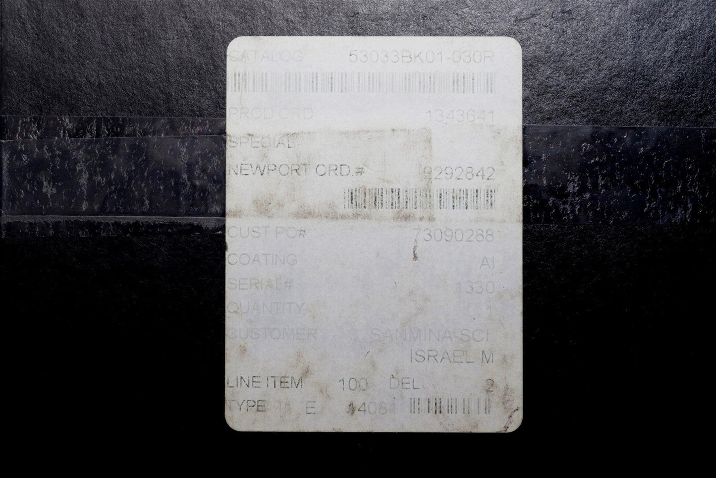 Richardson Gratings Plane Ruled Reflection Grating 1200 Grooves 53033BK01-030R