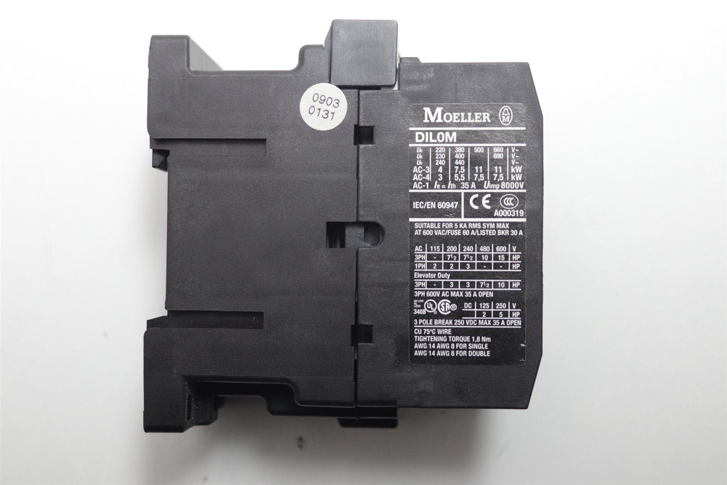 Moeller DIL0M Contactor 230/240V 50/60Hz
