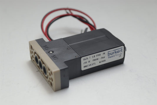 2x Burkert Solenoid valve Type 6626 T 3.0 EPDM PS TwinPower 24V DC PNVAK -2bar PN 234371