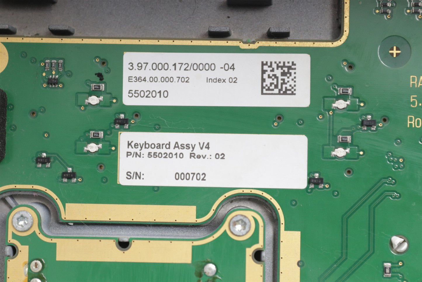 GE HealthCare Vivid I/q Keyboard Assy V4 Board Keyboard 5502010