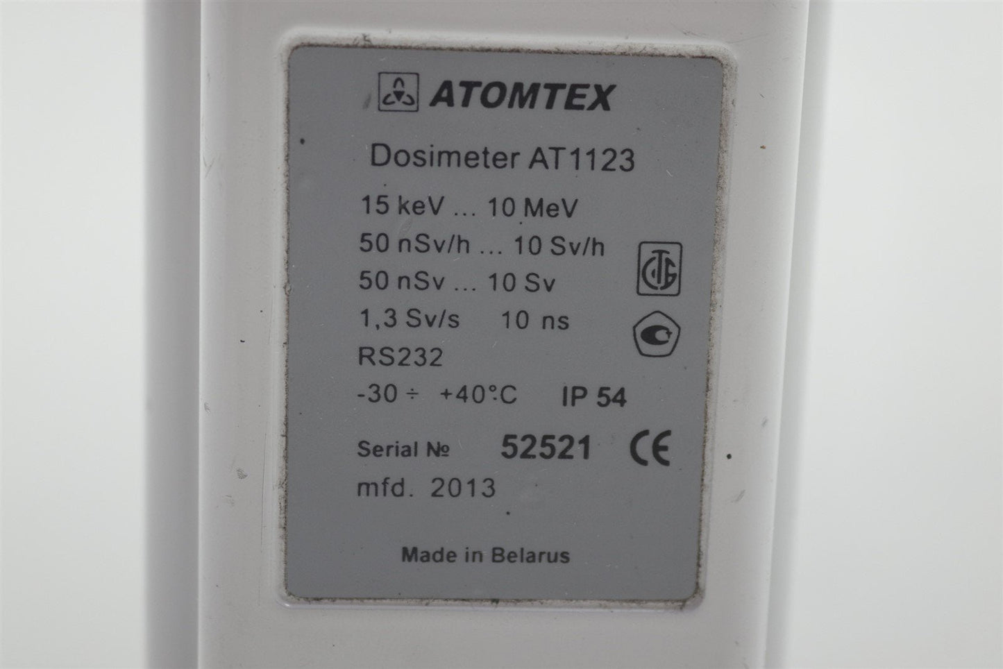 Used Tested Callibrated Atomtex Dosimeter AT1123 X-ray Gamma Radiation