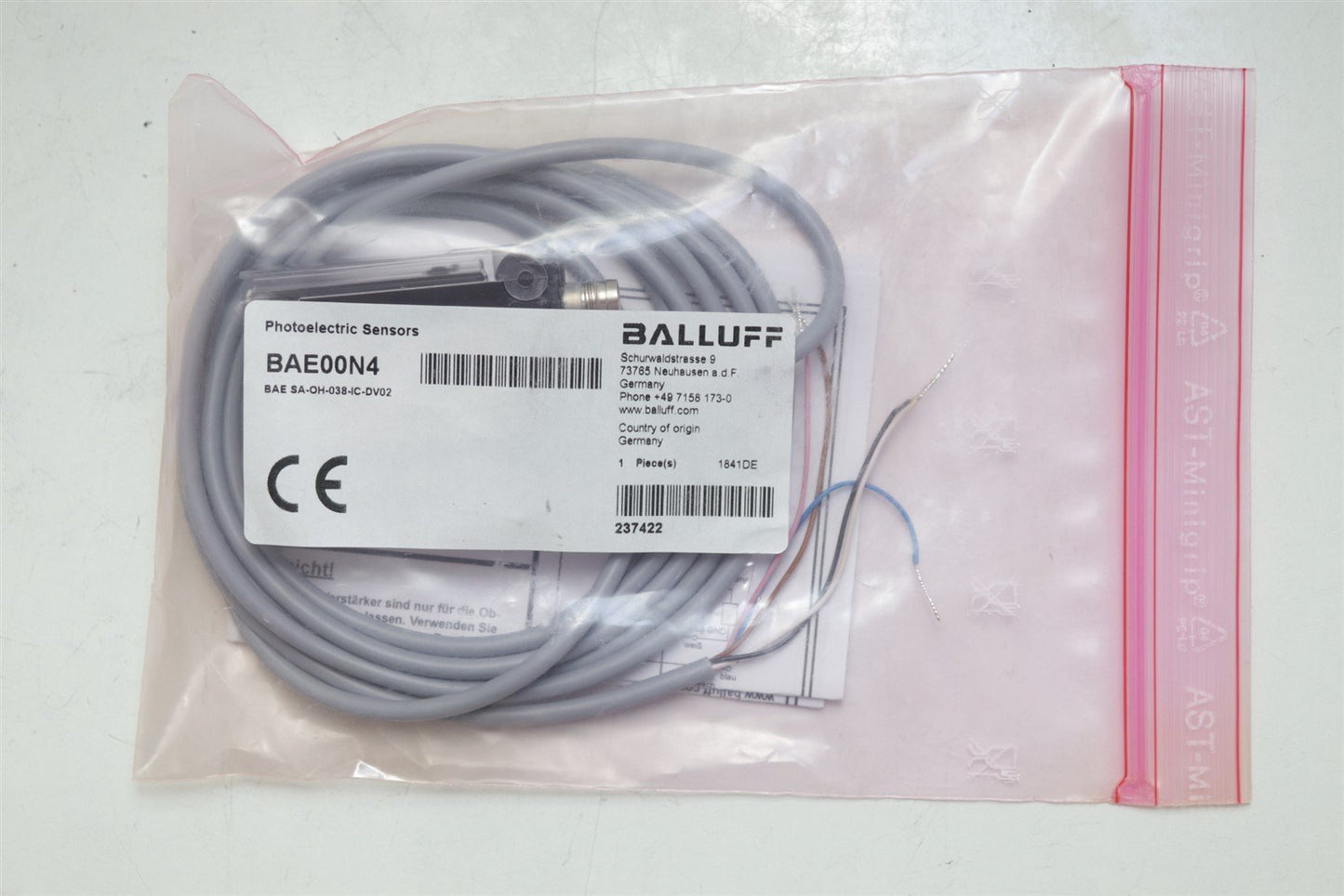 Balluff Photoelectric Sensor BAE00N4 237422