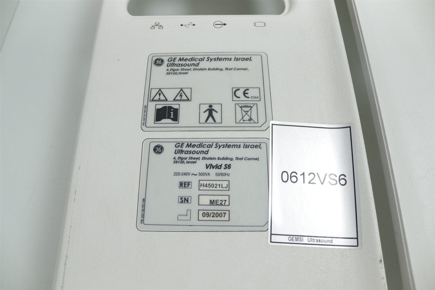 GE HealthCare Vivid S5/S6 Full Back Panel