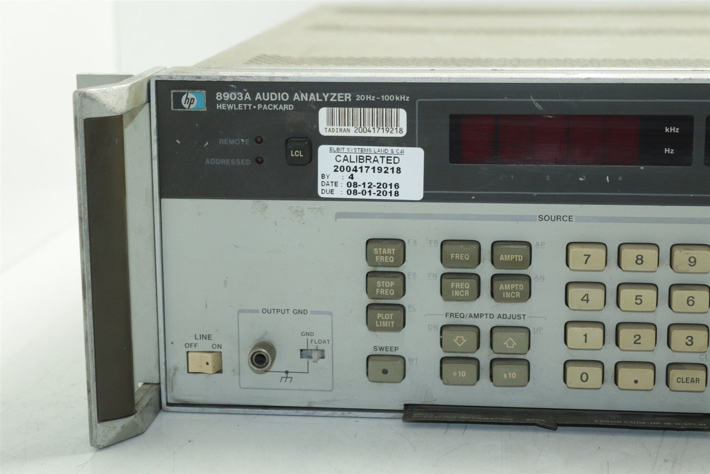 HP Agilent 8903B Audio Analyzer 20Hz - 100kHz Tested
