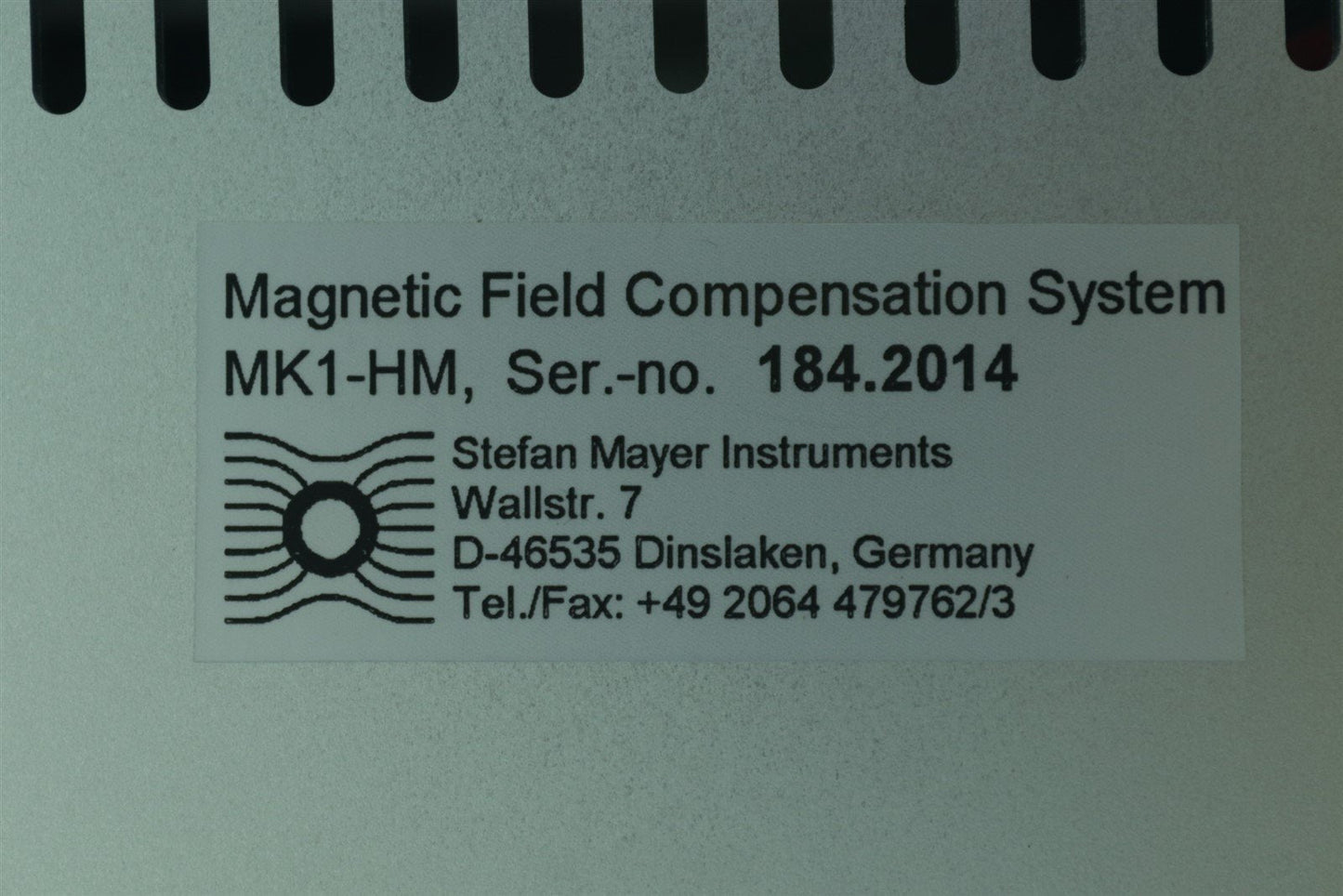 Stefan Mayer Instruments Magnetic Field Compensation System MK1-HM NO PROBES