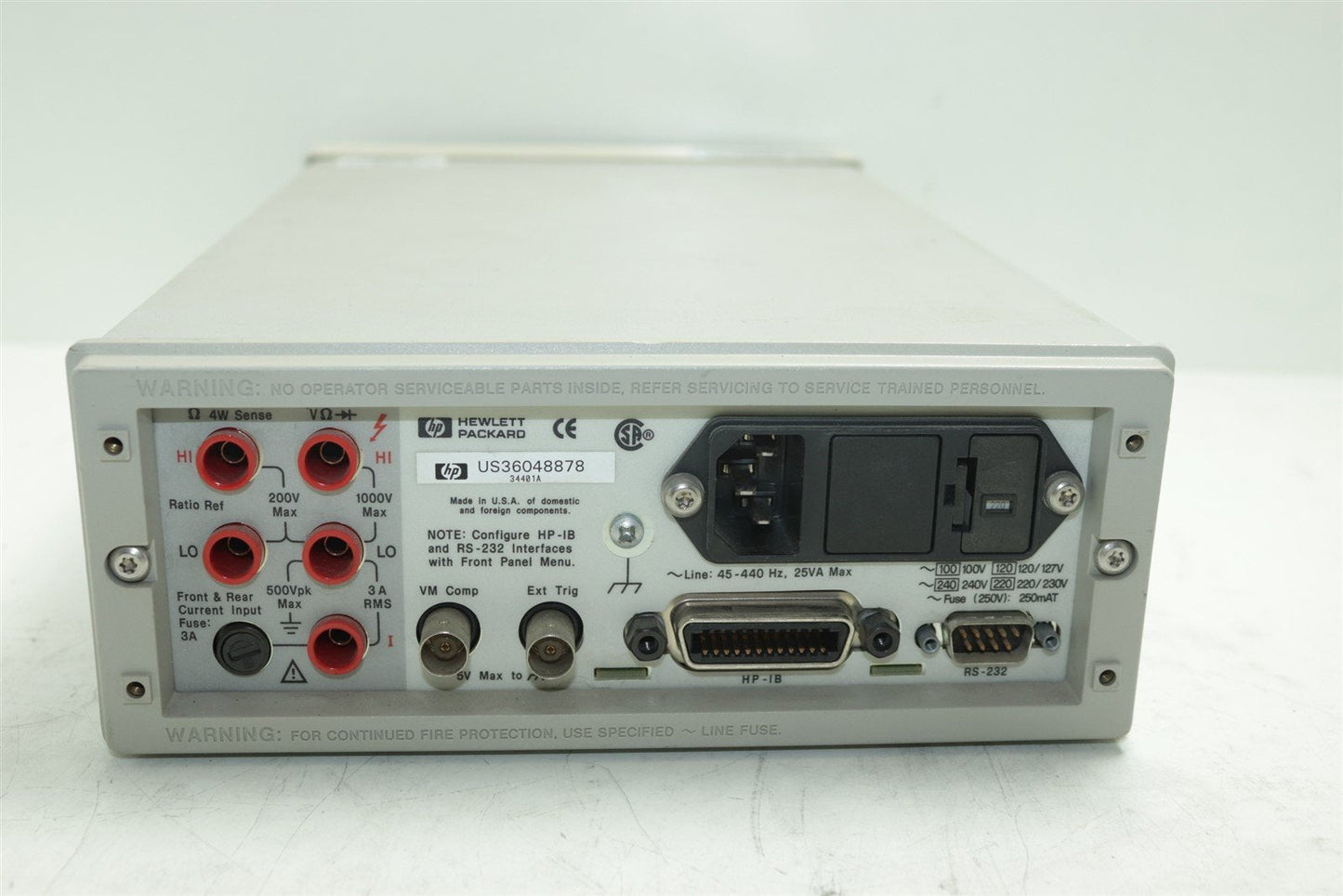 Agilent 34401A High Performance Multimeter Tested Not Calibrated