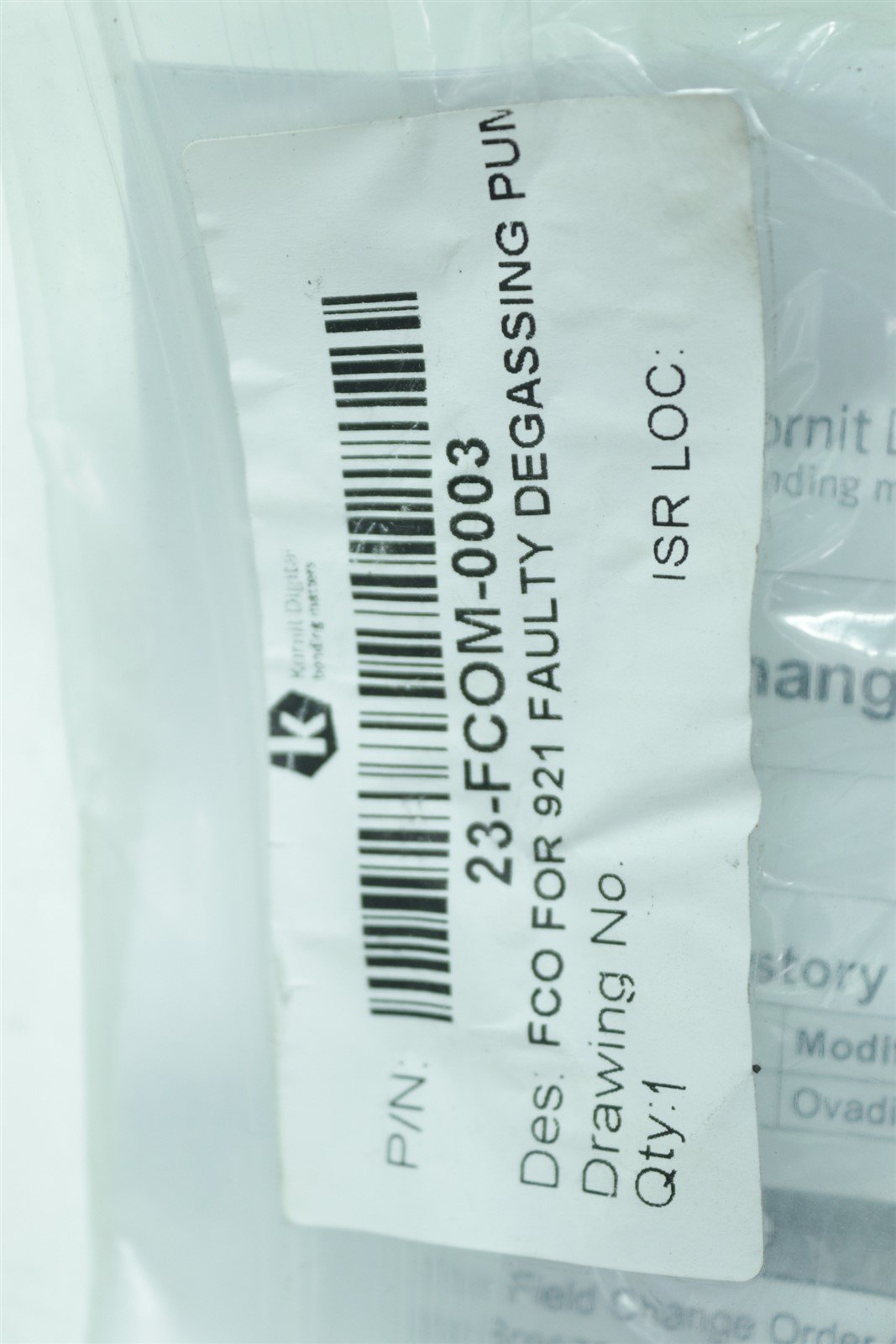 KORNIT DIGITAL Degassing Pump 23-FCOM-0003 KNF NMP830KNDC 24VDC