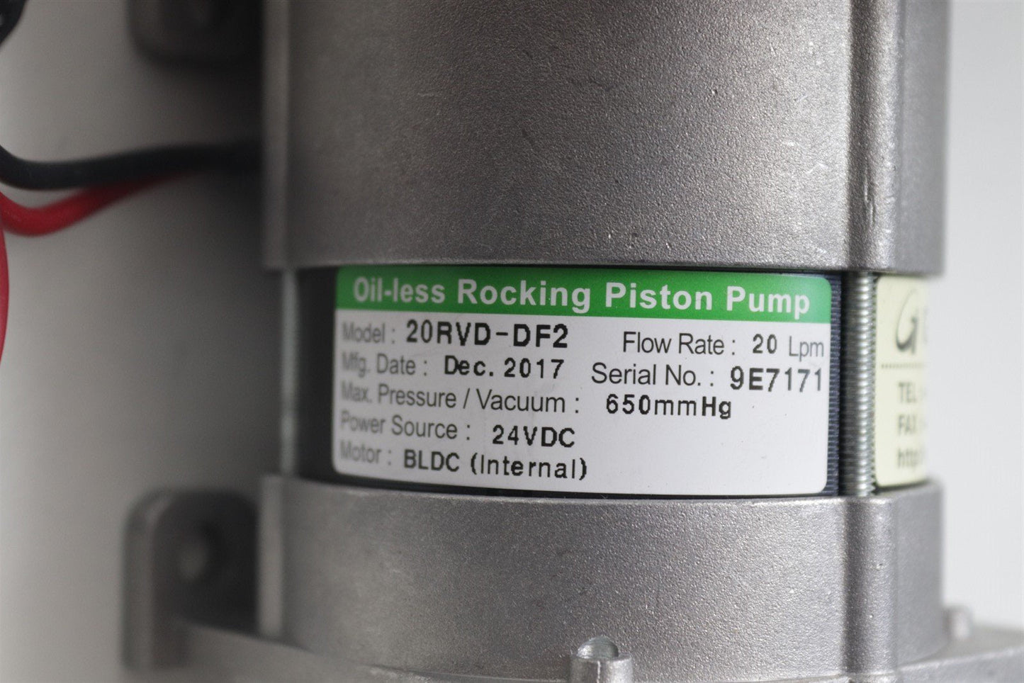 G&M Oil-less Rocking Piston Pump 20RVD-DF2