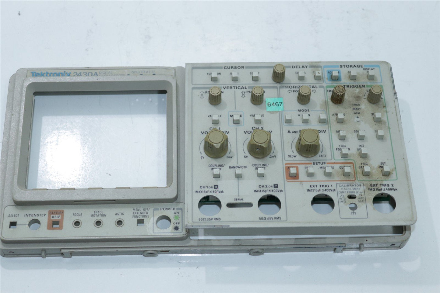 Tektronix 2430A 150MHz Digital Oscilloscope Front Panel Board GPIB