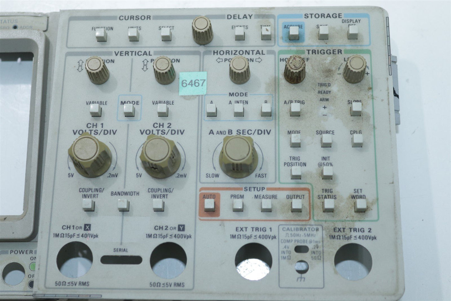 Tektronix 2430A 150MHz Digital Oscilloscope Front Panel Board GPIB