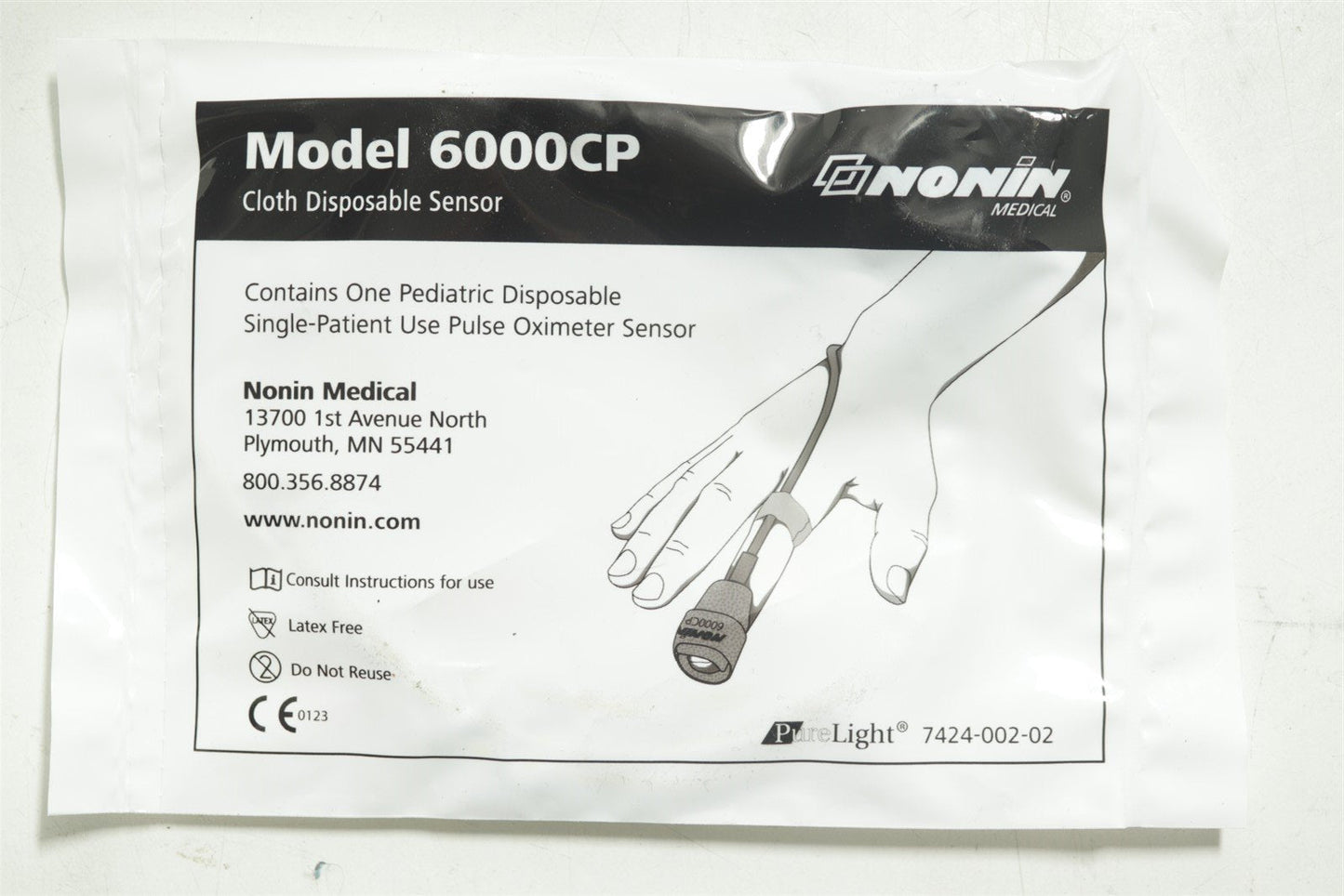 x5 Nonin 6000CP Padiatric Disposable Single Use Sensor
