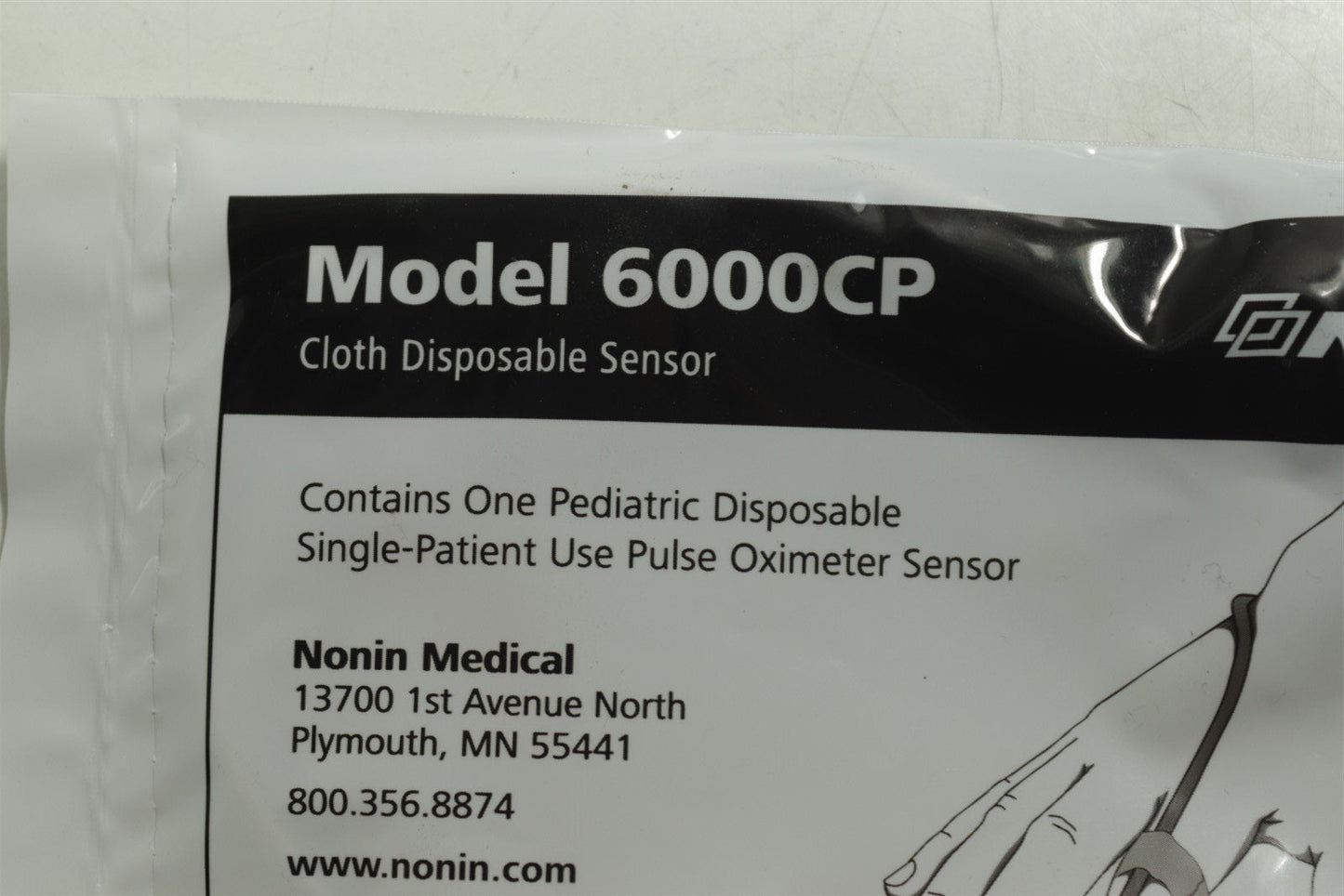 x5 Nonin 6000CP Padiatric Disposable Single Use Sensor