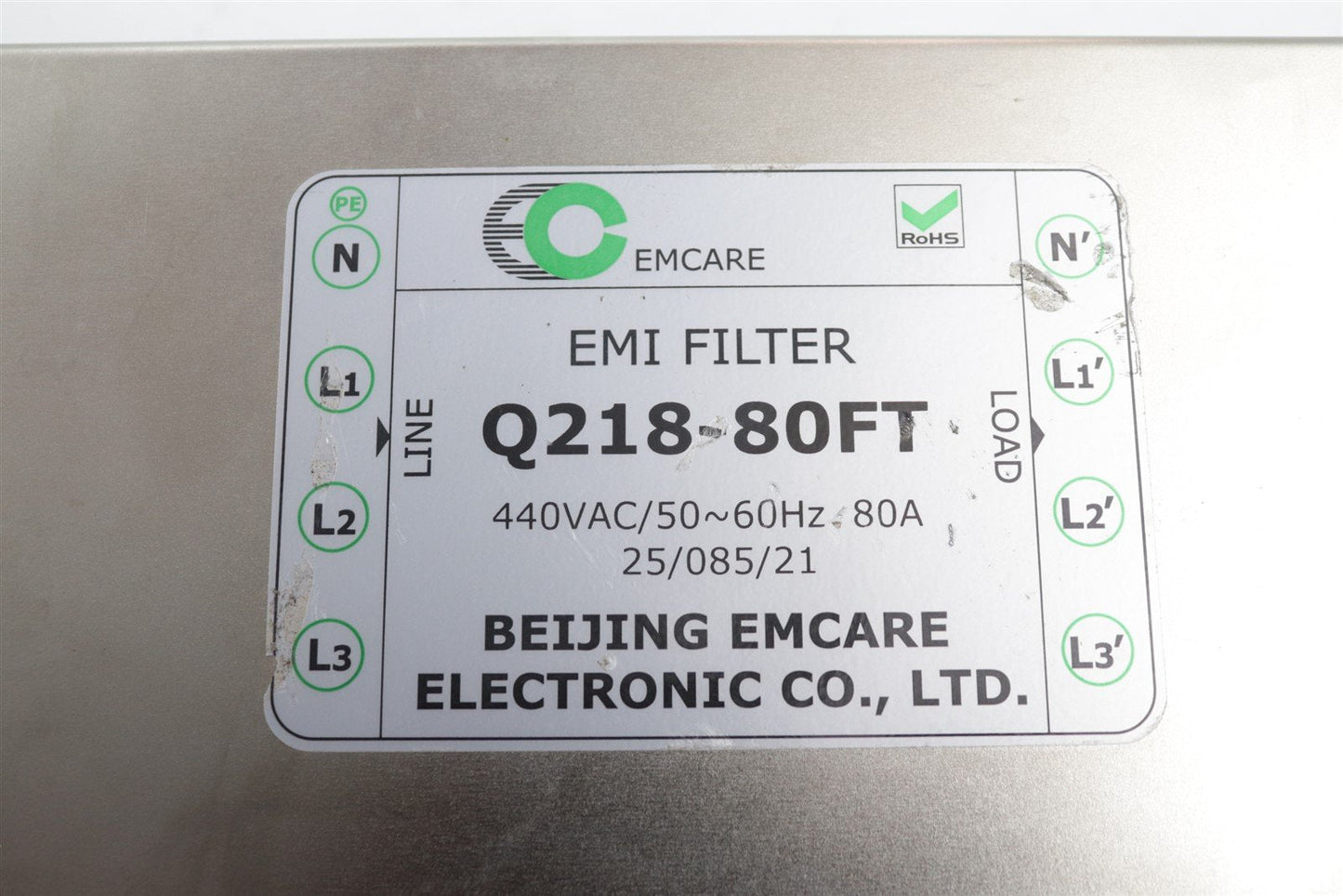 PHILIPS Incisive CT EMCARE EMI-FILTER Q218-80FT 440VAC 50~60Hz 80A