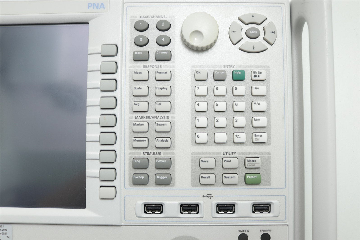 Agilent N5227A 10MHz - 67GHz PNA Network Analyzer Front Panel Assy