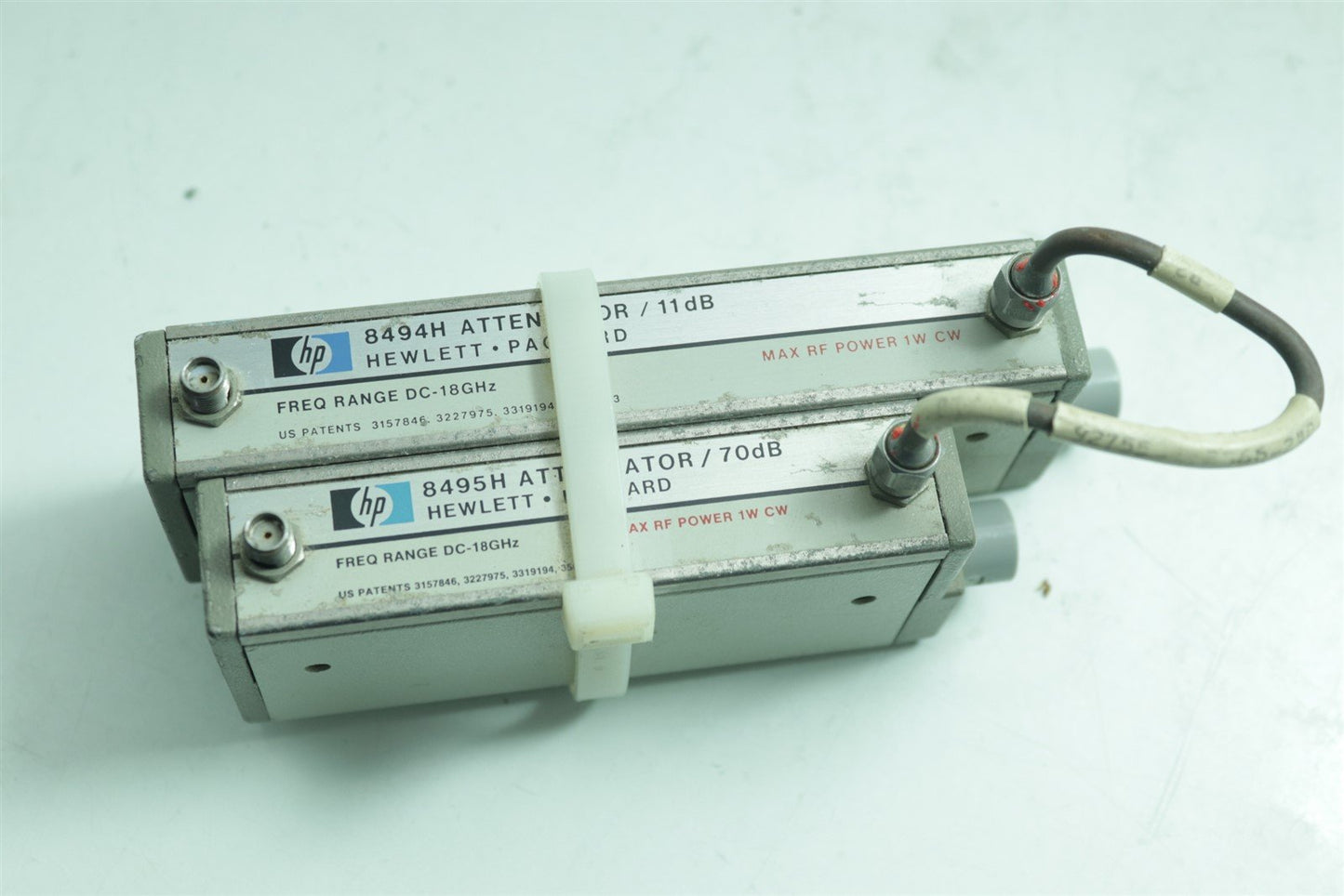 HP Agilent 8494H 11dB + 8495H 70dB Programmable Step Attenuator Set TESTED