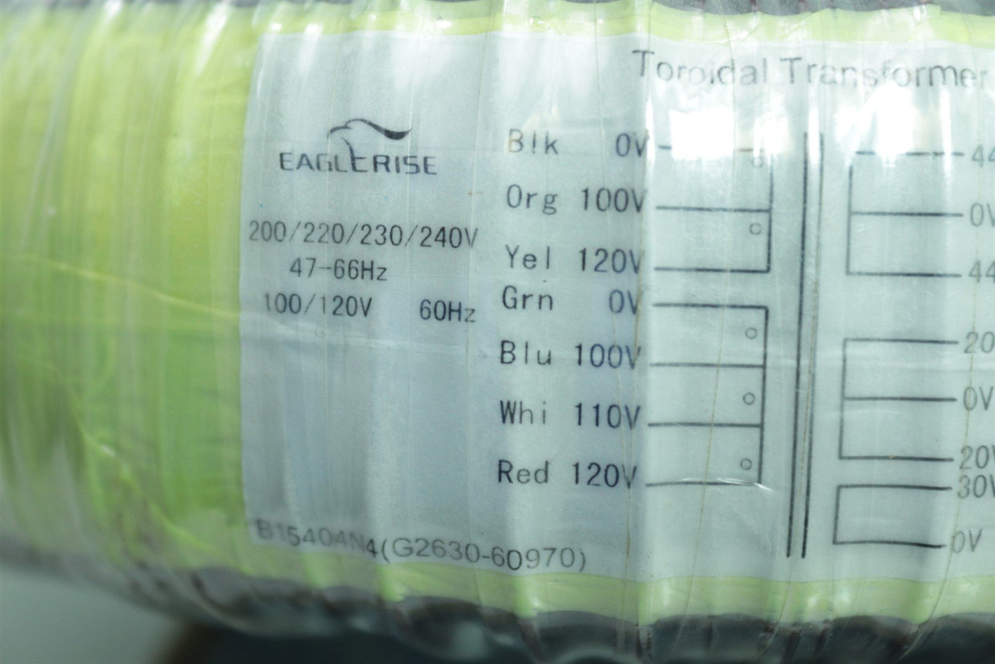 HP Agilent Toroidal Transformer G2630-60970