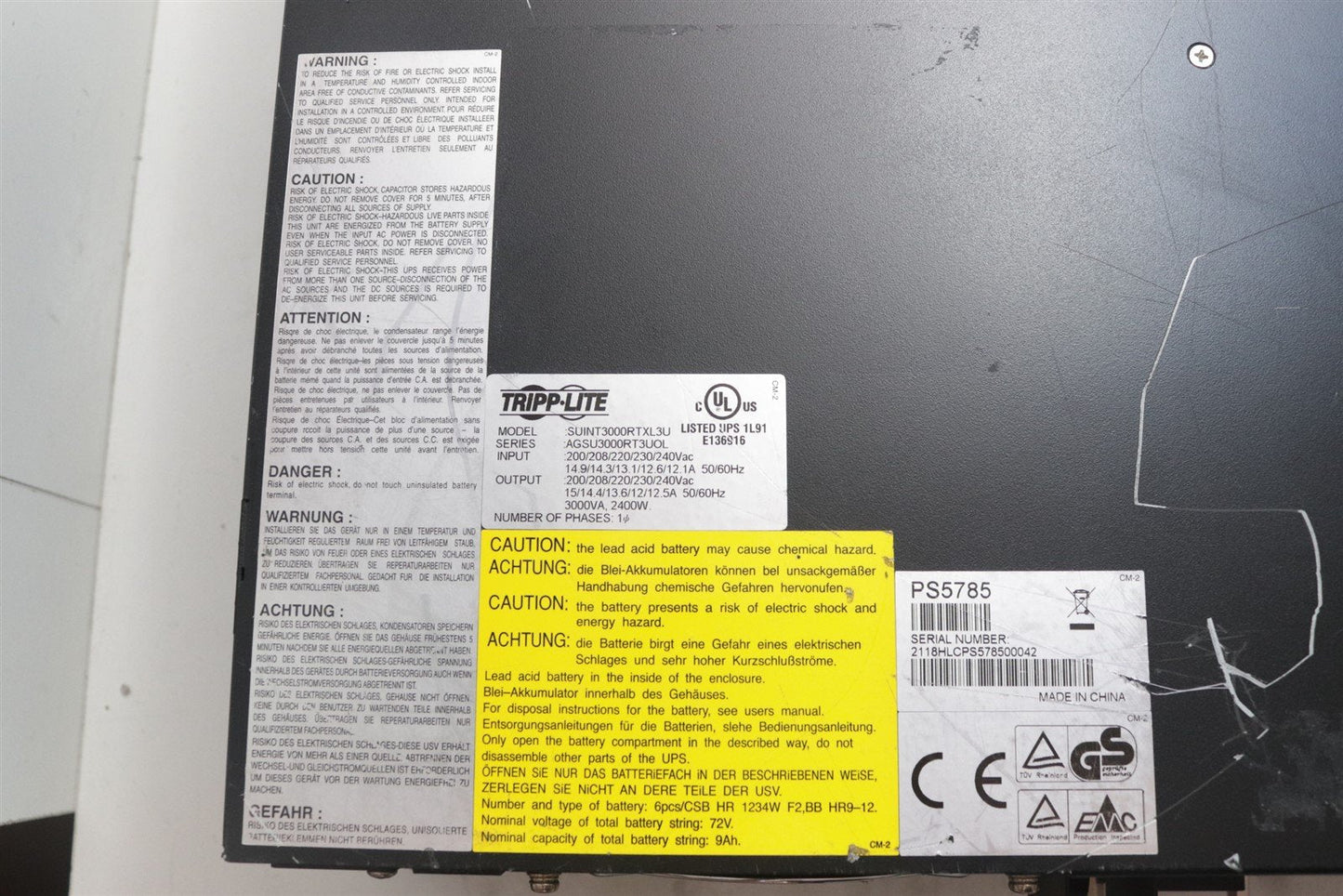 Tripp-Lite 3000VA Rackmount XL 3U UPS SUINT3000RTXL3U