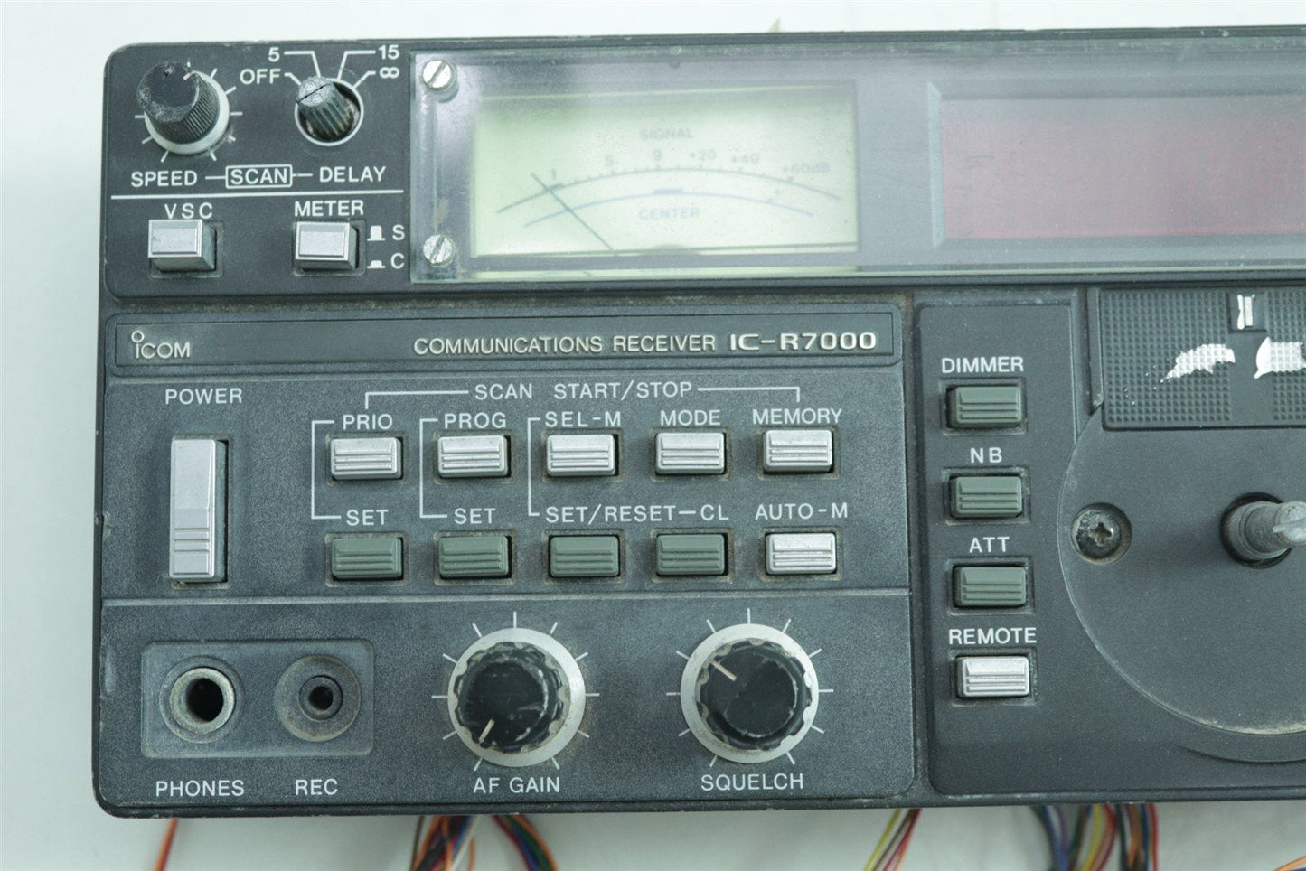 ICOM IC-R7000 Radio Reciever Front Panel Assy