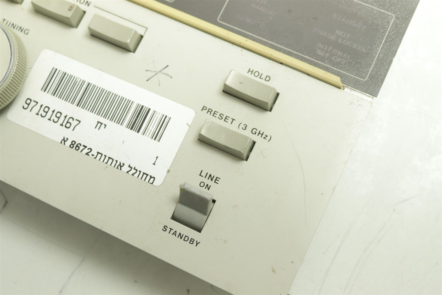 HP Agilent 8672A Signal Generator 2-18GHz Front Panel Assy 08672-60179