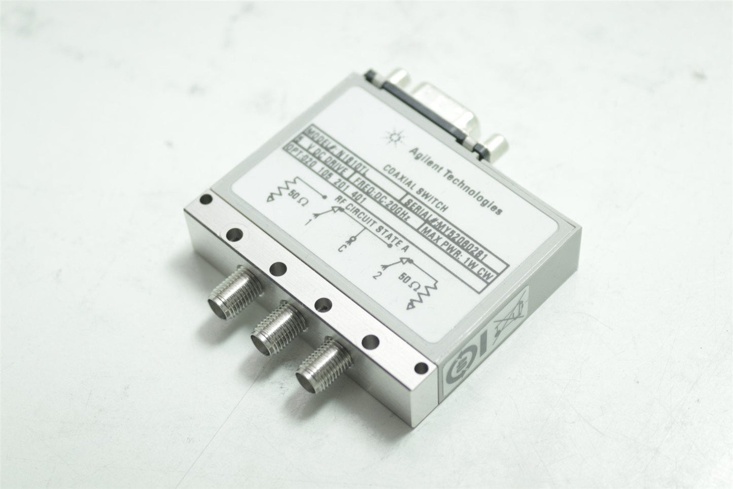 Agilent Keysight N1810TL Coax Switch 20Ghz 5V opts. 020 105 201 401
