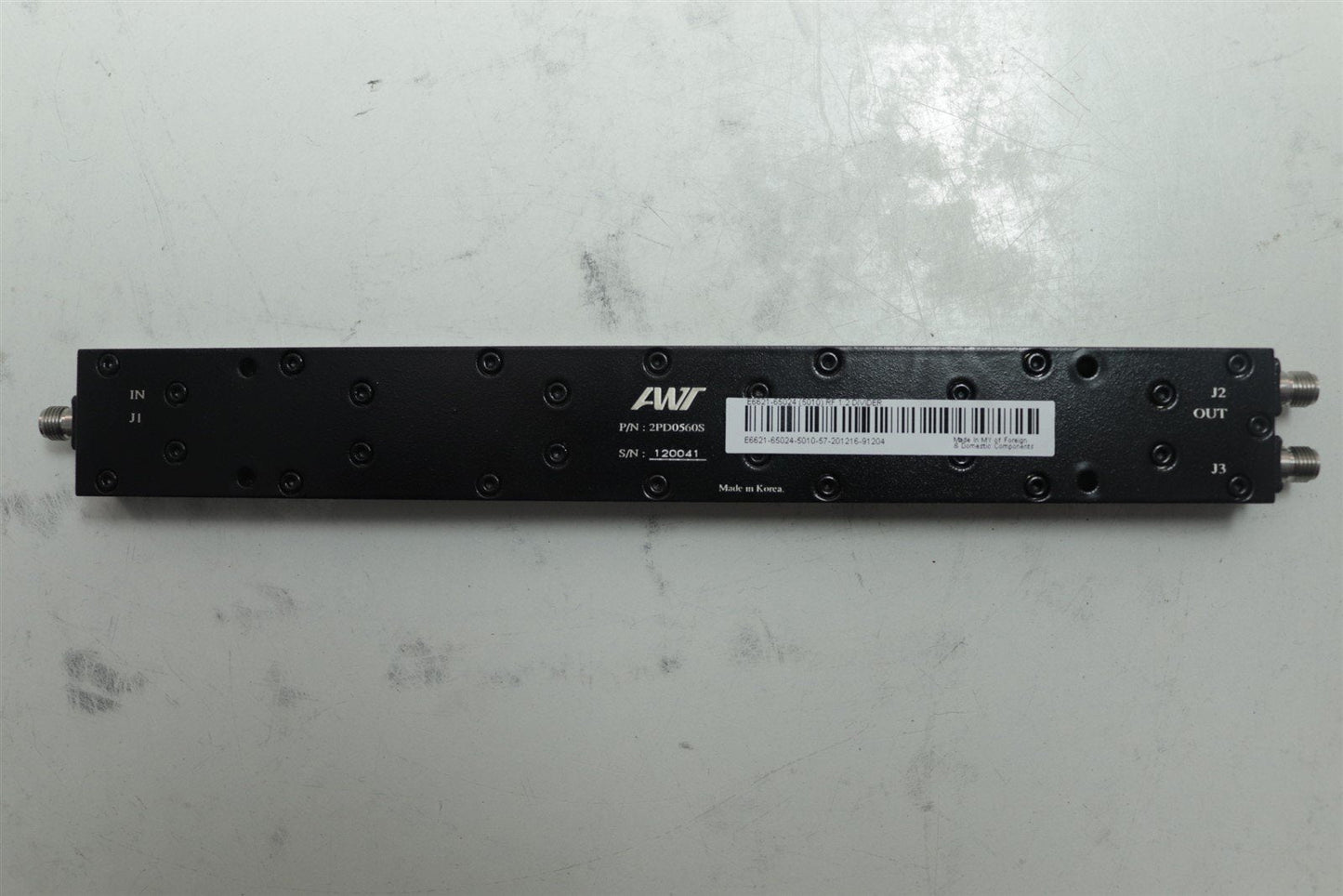 AWT 2PD0560S 0.5-6GHz 2 Way RF 1:2 Power Divider