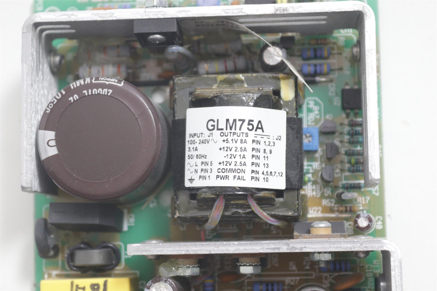 Medtronic Condor DC Power Supply GLM75A Assy 02-34053-0001 I:100-240vO:5.1,+-12v