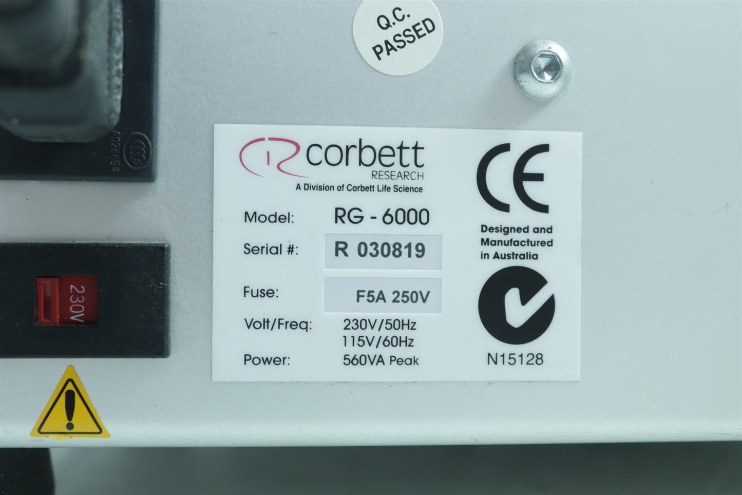 Corbett (Qiagen) Rotor-Gene 2PLEX RG-6000 Real Time PCR Analayser Fully Tested
