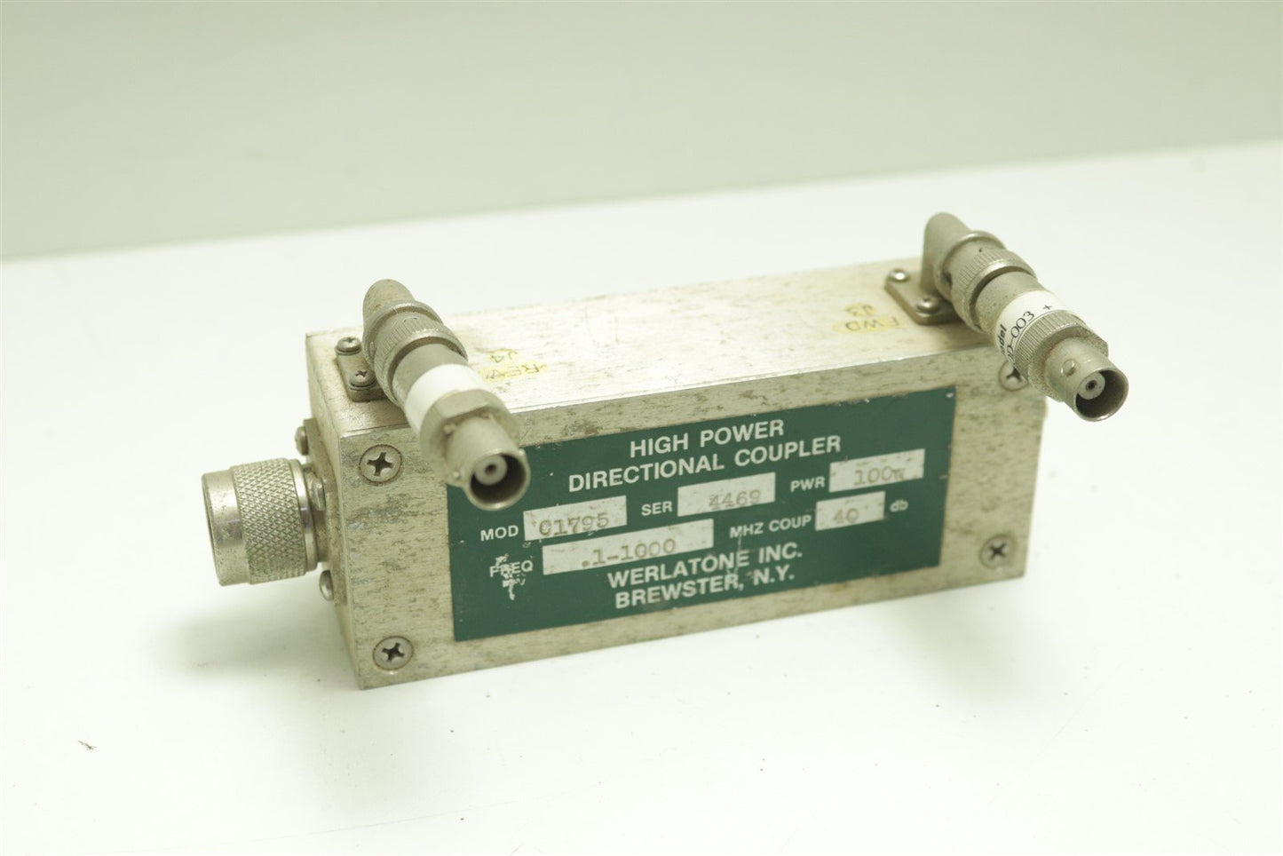 WERLATONE INC High Power Directional Coupler 01795