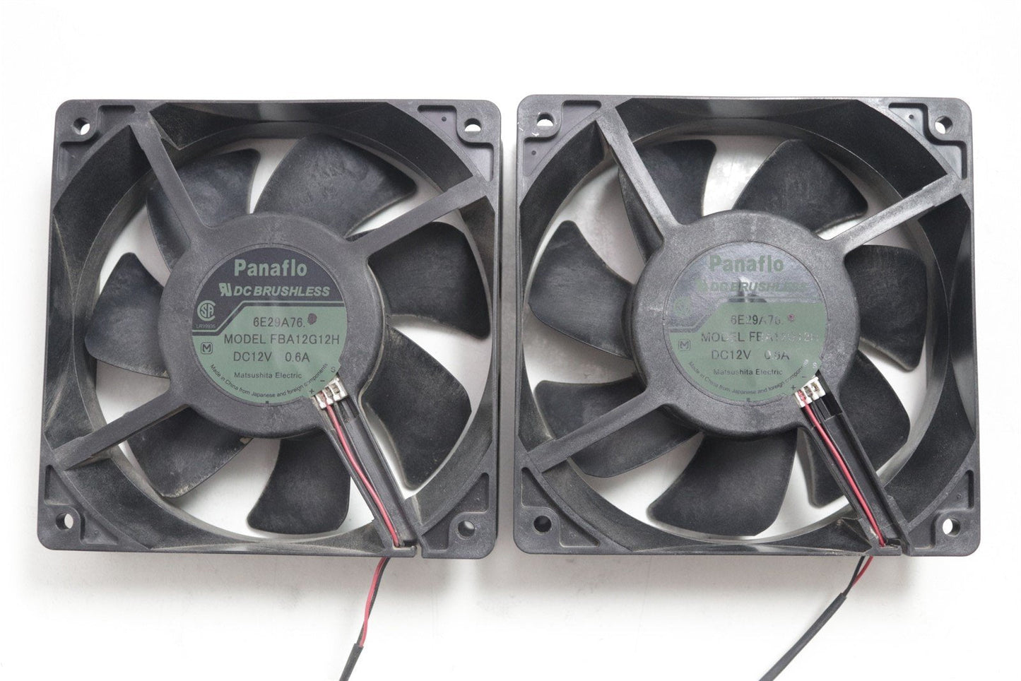 LOT OF 2 Panaflo 3Pin Cooling Fan 12VDC 0.6A 120*120*38mm FBA12G12H
