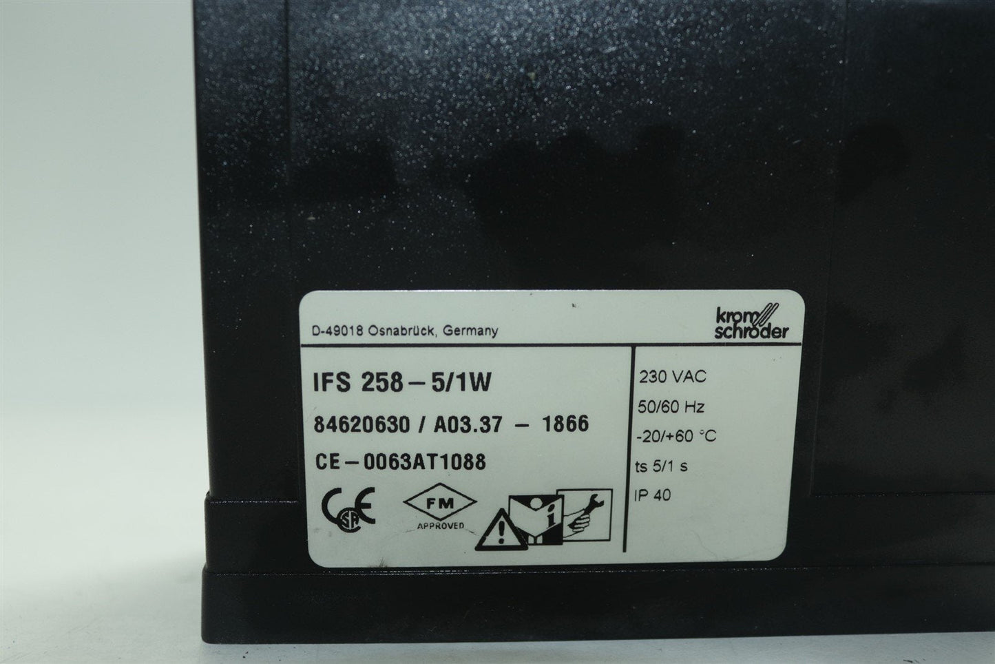 Krom Schroder IFS 258-5/1W Automatic Burner Control Unit Controller