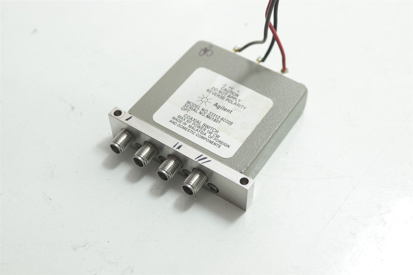 HP Agilent 33312-60009 Coaxial Switch Max RF Power 1W